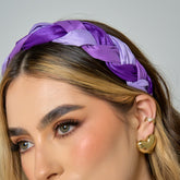 Diadema Trenzada Conexión Tonos Violetas